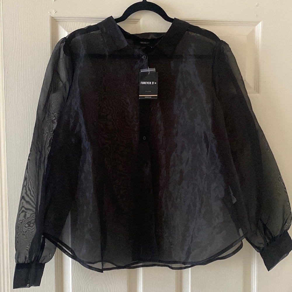 Sheer button up top